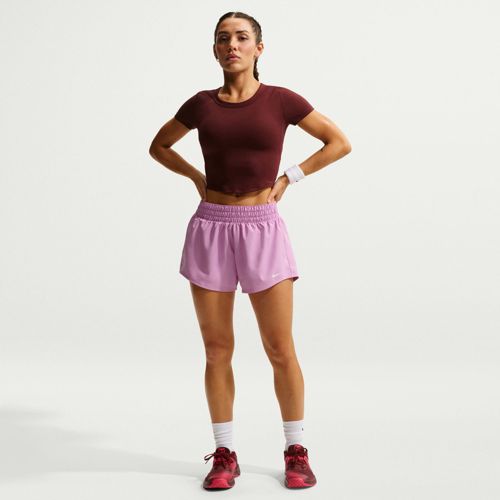 Nike Women's One Dri-FIT Mid-Rise 3" Brief-Lined Shorts