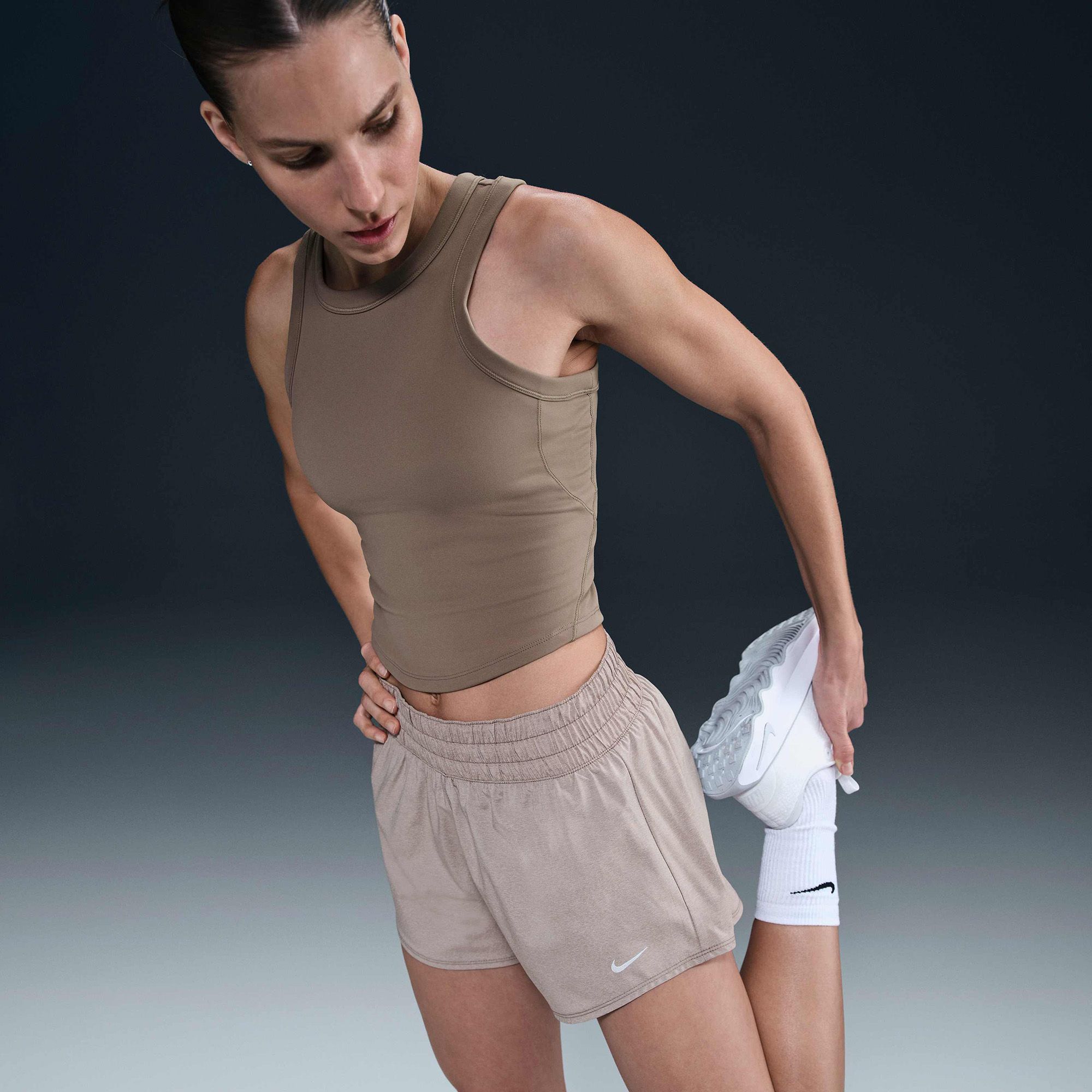 Nike Women's One Dri-FIT Mid-Rise 3" Brief-Lined Shorts