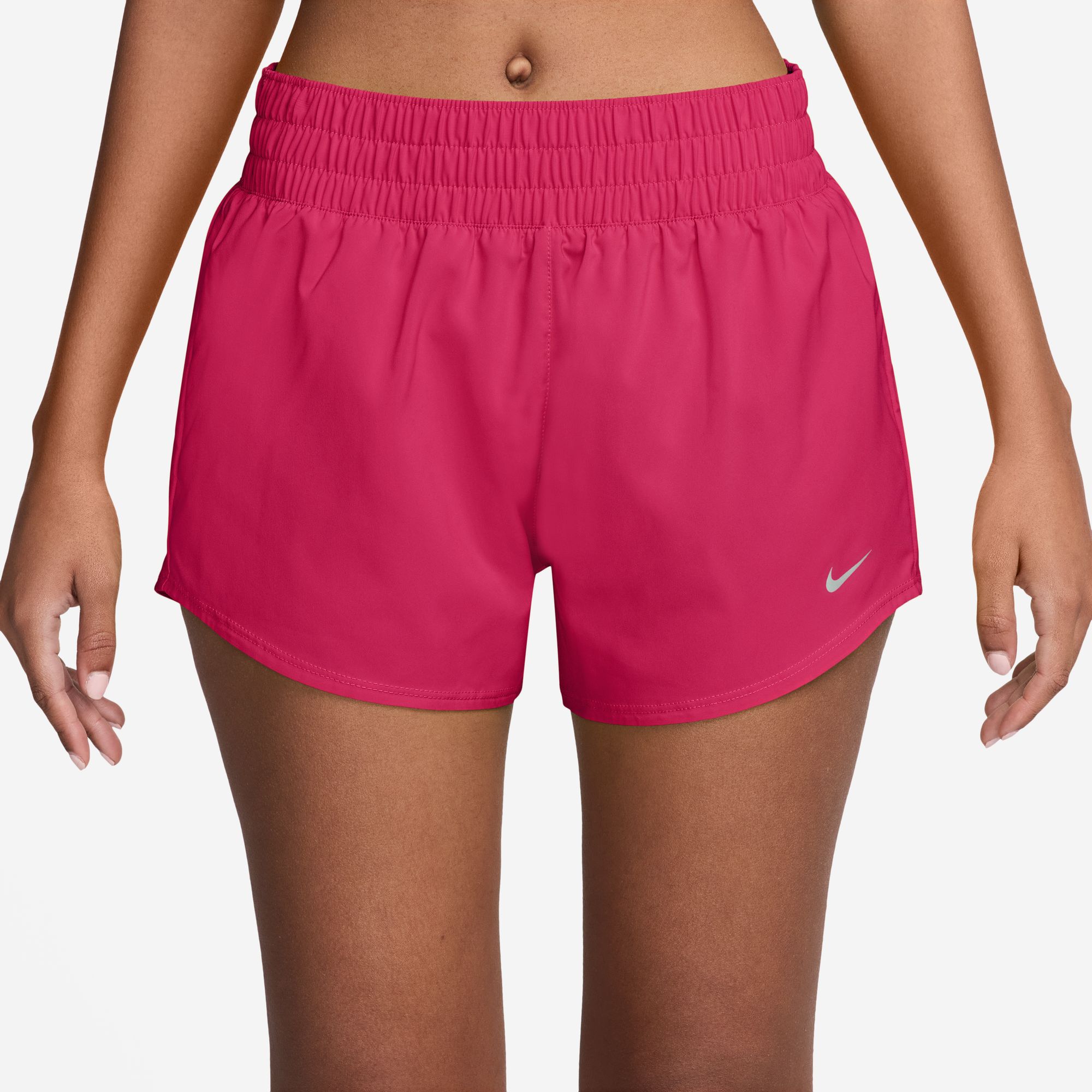 Nike Women's One Dri-FIT Mid-Rise 3" Brief-Lined Shorts Rush Pink thumbnail