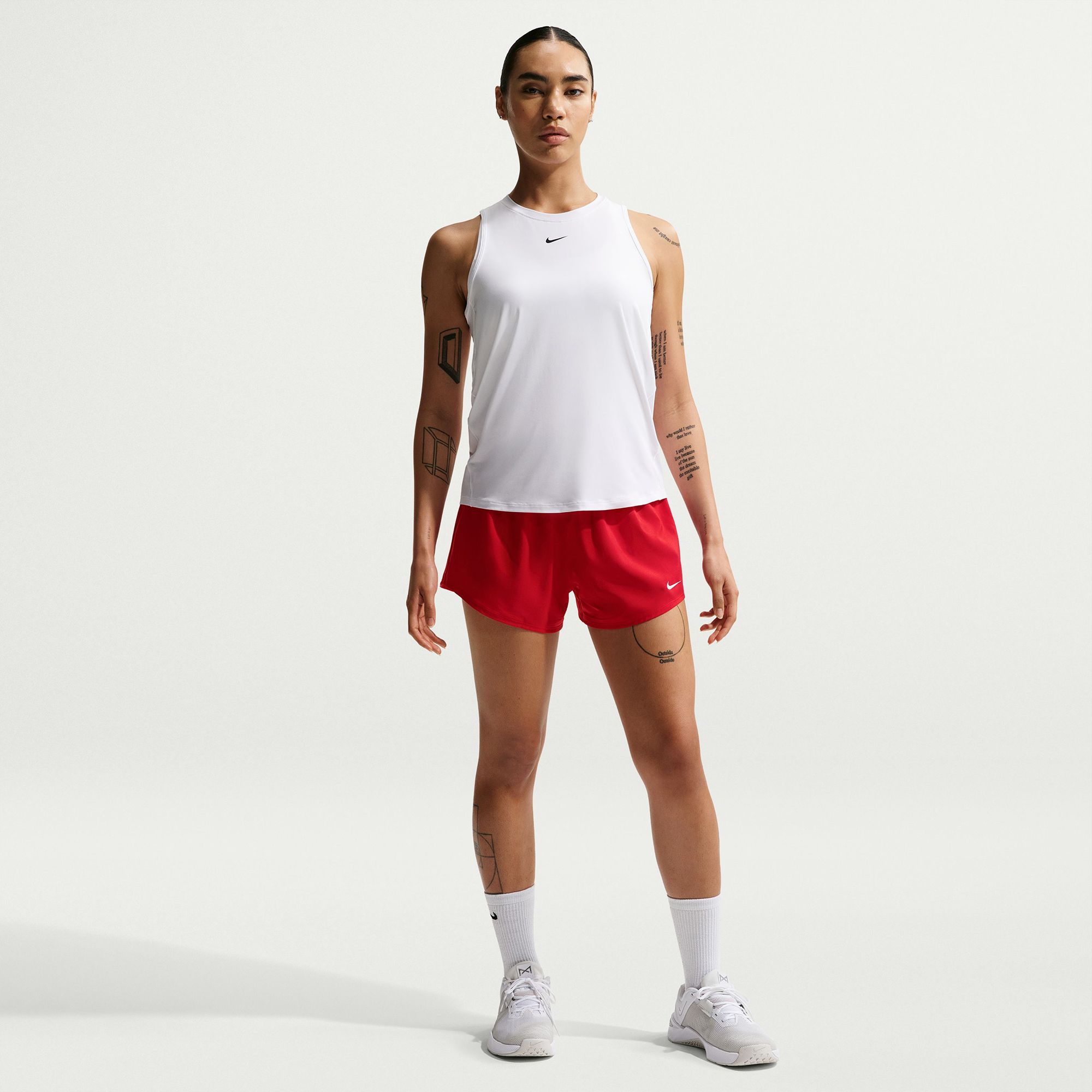 Nike Women's One Dri-FIT Mid-Rise 3" Brief-Lined Shorts