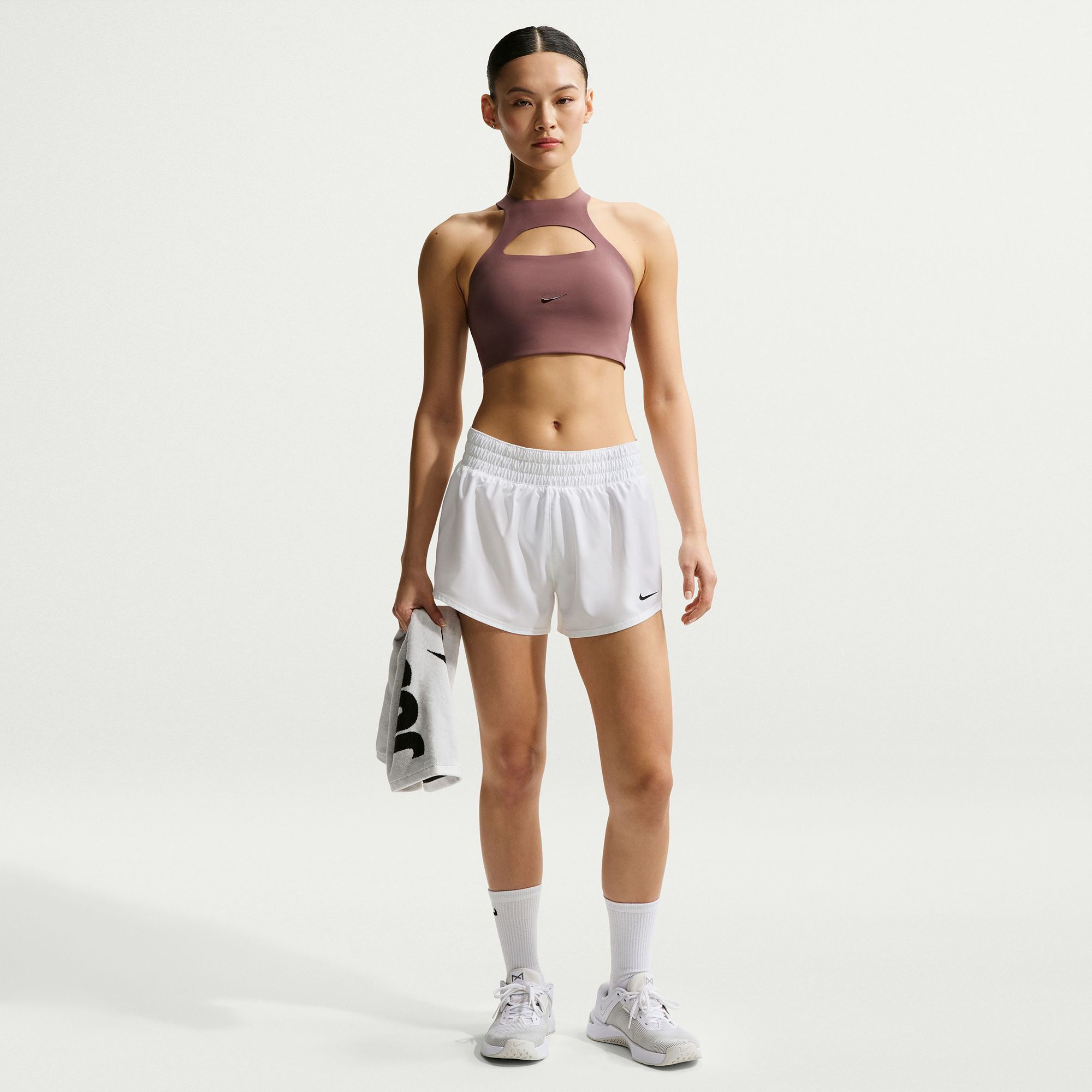 Nike Women's One Dri-FIT Mid-Rise 3" Brief-Lined Shorts