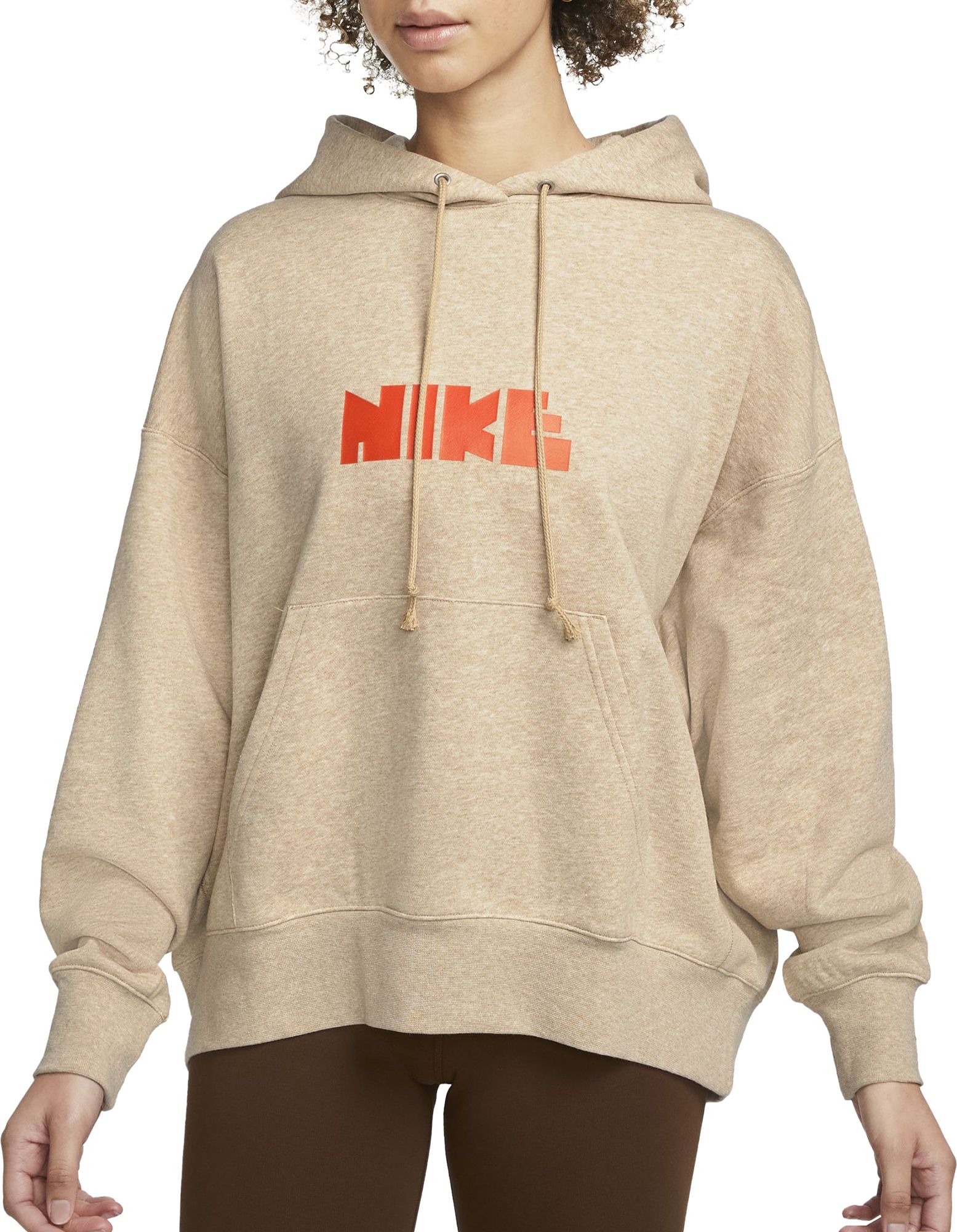 Nike Men's Cleveland Browns Therma-FIT Wordmark Brown Hoodie