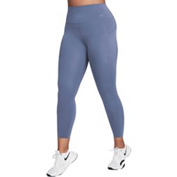Nike One Luxe Mid Rise Full Length Women's Tights Size S Blue