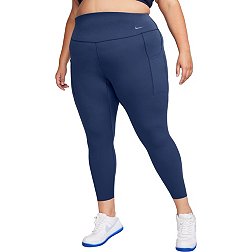 Nike Women's Pro High-waisted 7/8 Leggings With Pockets (plus Size) In Grey