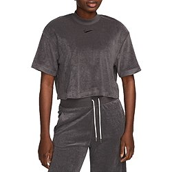 Nike Women's Sportswear Essentials Ribbed Mock-Neck Short-Sleeve Shirt