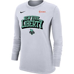 Nike Women's New York Liberty White Logo Long Sleeve T-Shirt