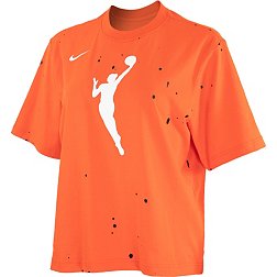Nike Women's WNBA Orange Short Sleeve Splatter T-Shirt