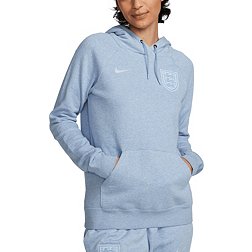 Nike Women's England 2023 Essential Light Blue Pullover Hoodie