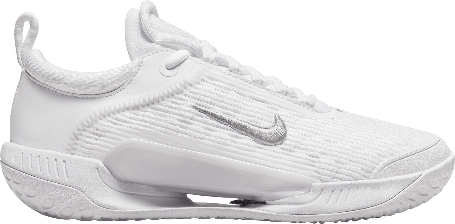 Nikecourt Women's Zoom Court NXT Hard Court Tennis Shoes, Size 9, White/Silver | Back to School