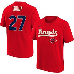  Los Angeles Angels of Anaheim (Youth Large) 100% Cotton  Crewneck MLB Officially Licensed Majestic Major League Baseball Replica  T-Shirt Jersey Red : Sports & Outdoors