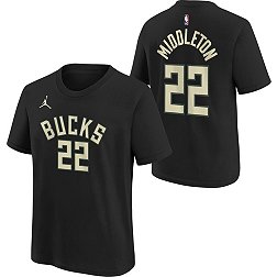 Nike Youth Milwaukee Bucks Khris Middleton #22 Black T-Shirt