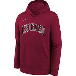 Nike Youth 2022-23 City Edition Chicago Bulls Crimson Essential Pullover Hoodie