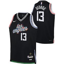 Nike Youth 2022-23 City Edition Los Angeles Clippers Paul George #13 Black Dri-FIT Swingman Jersey