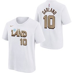 Nike Youth 2022-23 City Edition Cleveland Cavaliers Darius Garland #10 White Cotton T-Shirt