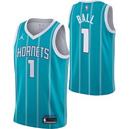 Jordan Men's 2022-23 City Edition Charlotte Hornets LaMelo Ball #1 Black Dri-Fit Swingman Jersey, Large