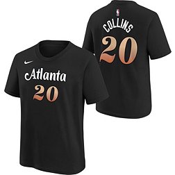 Nike Youth 2022-23 City Edition Atlanta Hawks John Collins #20 Black Cotton T-Shirt