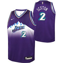 Nike Youth 2022-23 City Edition Utah Jazz Collin Sexton #2 Purple Dri-FIT Swingman Jersey
