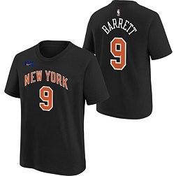 Nike Youth 2022-23 City Edition New York Knicks RJ Barrett #9 Black Cotton T-Shirt