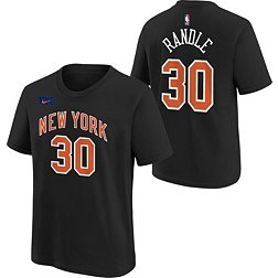 Nike Youth 2022-23 City Edition New York Knicks Julius Randle #30 Black Cotton T-Shirt
