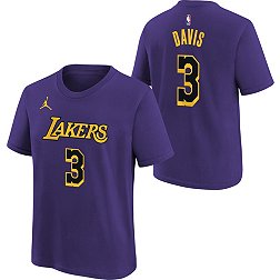 Nike Youth Los Angeles Lakers Anthony Davis #3 Purple T-Shirt
