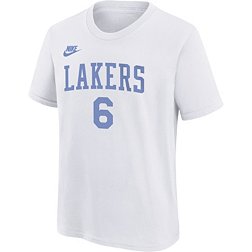 Nike Youth Hardwood Classic Los Angeles Lakers LeBron James #6 White T-Shirt