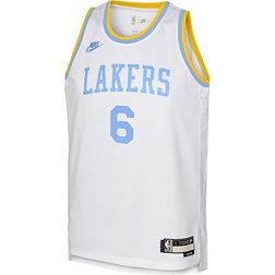 Nike Youth Hardwood Classic Los Angeles Lakers LeBron James #6 White Dri-FIT Swingman Jersey