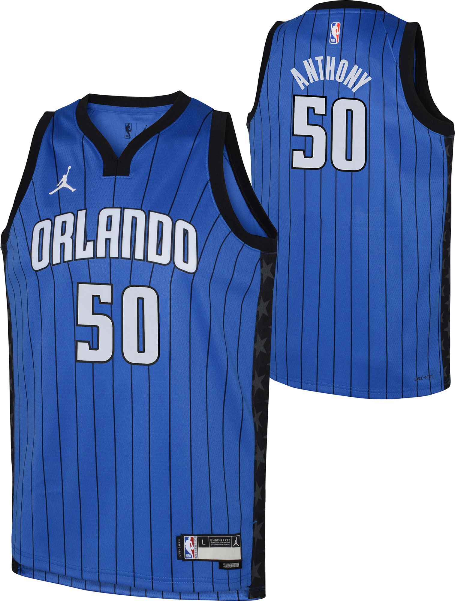 Jordan Youth Orlando Magic Cole Anthony #50 Blue Swingman Statement Jersey - Blue