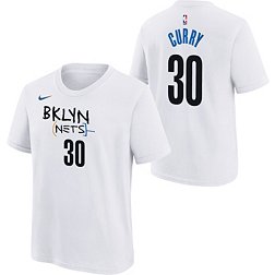 Nike Youth 2022-23 City Edition Brooklyn Nets Seth Curry #30 White Cotton T-Shirt
