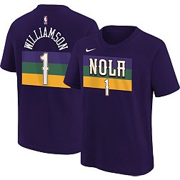 Nike Youth 2022-23 City Edition New Orleans Pelicans Zion Williamson #1 Purple Cotton T-Shirt