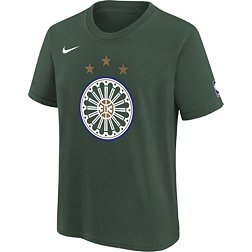 Nike Youth 2022-23 City Edition Detroit Pistons Green Warm-Up T-Shirt
