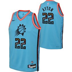 Nike Youth 2022-23 City Edition Phoenix Suns Deandre Ayton #22 Turquoise Dri-FIT Swingman Jersey