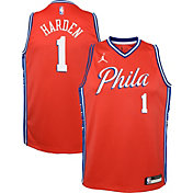 Nike Youth Philadelphia 76ers James Harden #1 Red Dri-FIT Swingman Jersey