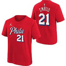 Nike Youth Philadelphia 76ers Joel Embiid #21 Red T-Shirt
