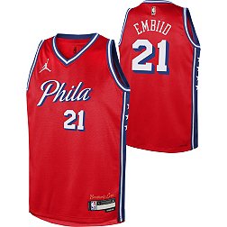 Philadelphia 76ers Jordan Statement Edition Swingman Jersey 22 - Red - James Harden - Youth
