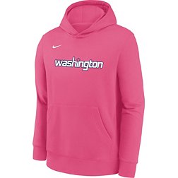 Nike Youth 2022-23 City Edition Washington Wizards Pink Essential Pullover Hoodie