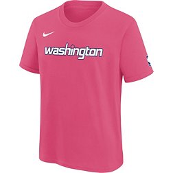 Nike Youth 2022-23 City Edition Washington Wizards Pink Warm-Up T-Shirt