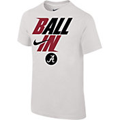 Nike Youth Alabama Crimson Tide White 2022 Basketball BALL IN Bench T-Shirt