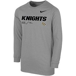 Nike Youth UCF Knights Grey Cotton Football Sideline Team Issue Long Sleeve T-Shirt