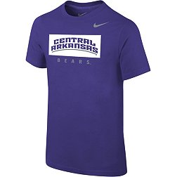 Nike Youth Central Arkansas Bears  Purple Core Cotton Wordmark T-Shirt