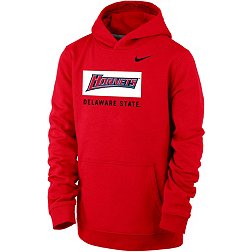 Nike Youth Delaware State Hornets Red Club Fleece Pullover Hoodie