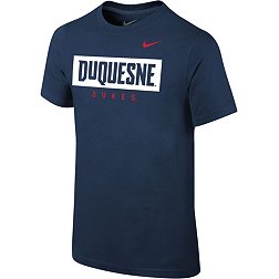 Nike Youth Duquesne Dukes Blue Core Cotton Wordmark T-Shirt