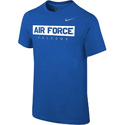 Nike Youth Air Force Falcons Blue Core Cotton Wordmark T-Shirt