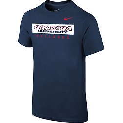 Nike Youth Gonzaga Bulldogs Blue Core Cotton Wordmark T-Shirt
