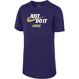 Nike Youth James Madison Dukes Purple Dri-FIT Legend Just Do It T-Shirt