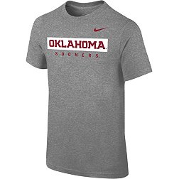 Nike Youth Oklahoma Sooners Grey Core Cotton Wordmark T-Shirt