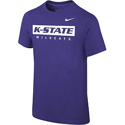 Nike Youth Kansas State Wildcats Purple Core Cotton Wordmark T-Shirt