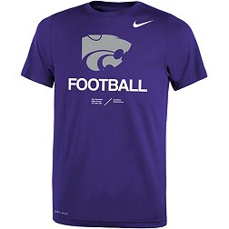 Nike Youth Kansas State Wildcats Purple Dri-FIT Legend Football Sideline Team Issue T-Shirt