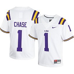 Nike Youth LSU Tigers Ja'Marr Chase #1 White Untouchable Game Football Jersey