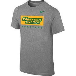 Nike Youth Norfolk State Spartans Grey Core Cotton Wordmark T-Shirt