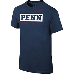 Nike Youth University of Pennsylvania Quakers Blue Core Cotton Wordmark T-Shirt